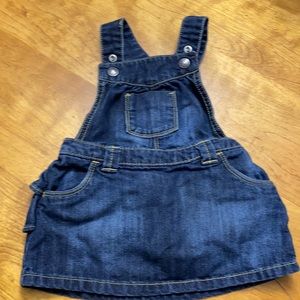 Old Navy denim skirt overalls size 12-18 months